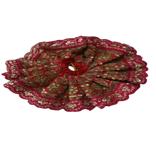 Red Embroidered work dress for Laddu Gopal Ji - Image 3