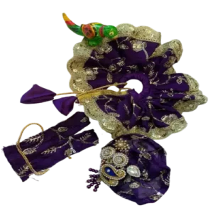 Festival special heavy royal purple dress for Laddu Gopal Ji