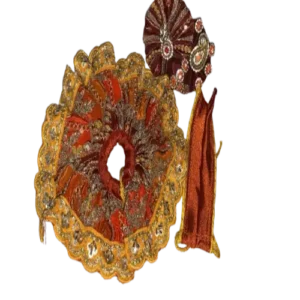 Orange Embroidered work dress for Laddu Gopal Ji